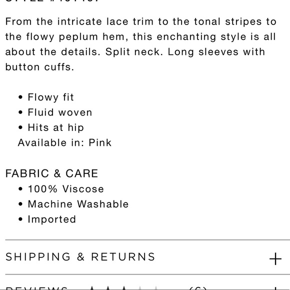 LOFT Lacy Peplum Blouse - Picture 8 of 8